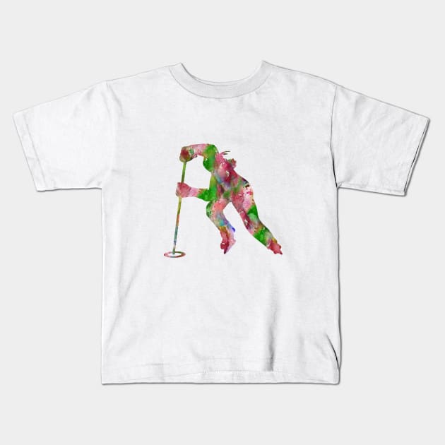Ringette player Kids T-Shirt by RosaliArt